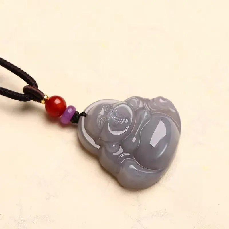 CUIYIN Hetian Jade Pendants Smoky Purple Unisex-1