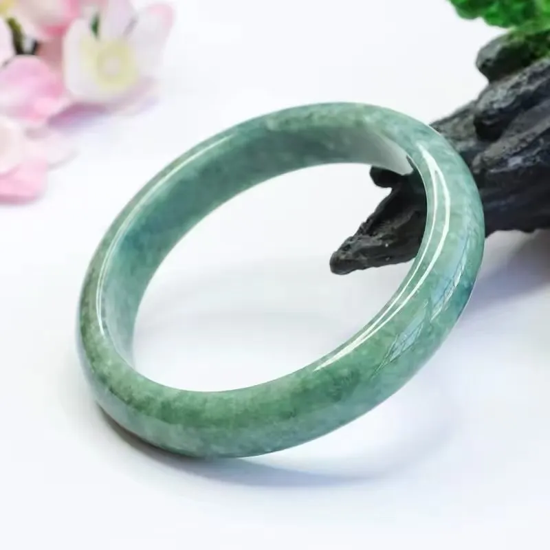 CUIYIN Bean Type Jadeite Bangles Women's-3