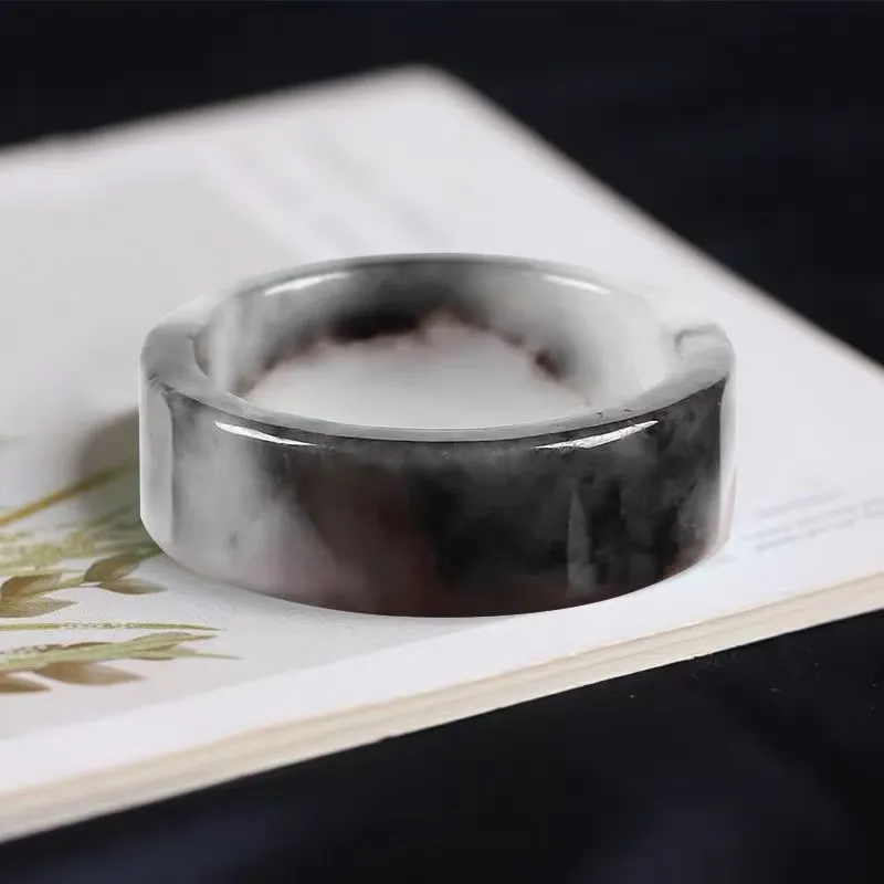 CUIYIN Glutinous Jade Jadeite Rings Unisex-2