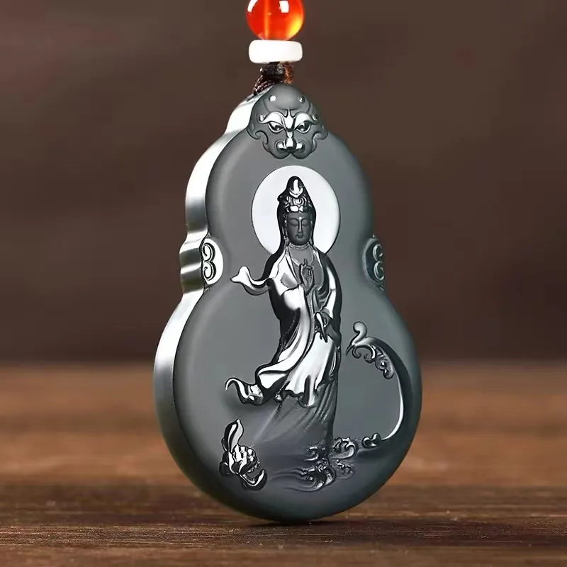 CUIYIN Hetian Jade Pendants Green Jade Unisex-2