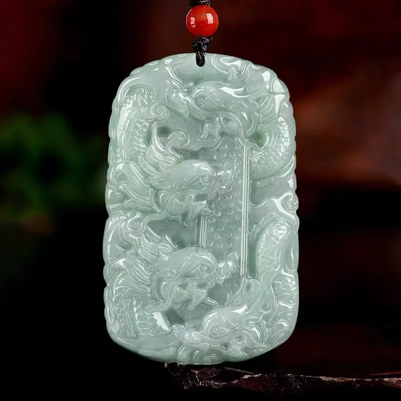 CUIYIN Bean Type Jadeite Pendants Unisex-3