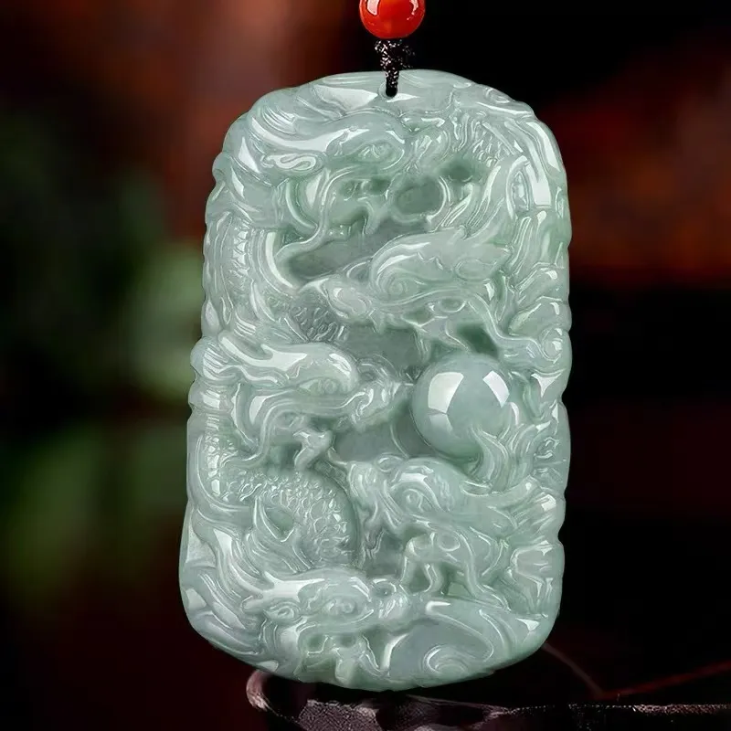 CUIYIN Bean Type Jadeite Pendants Unisex-4