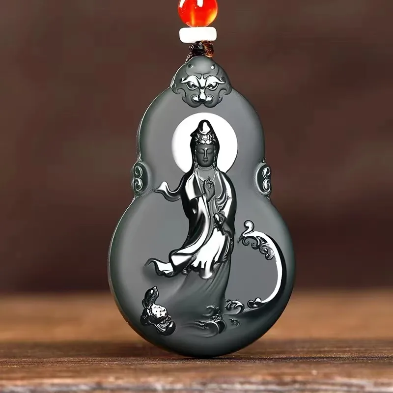 CUIYIN Hetian Jade Pendants Green Jade Unisex-1