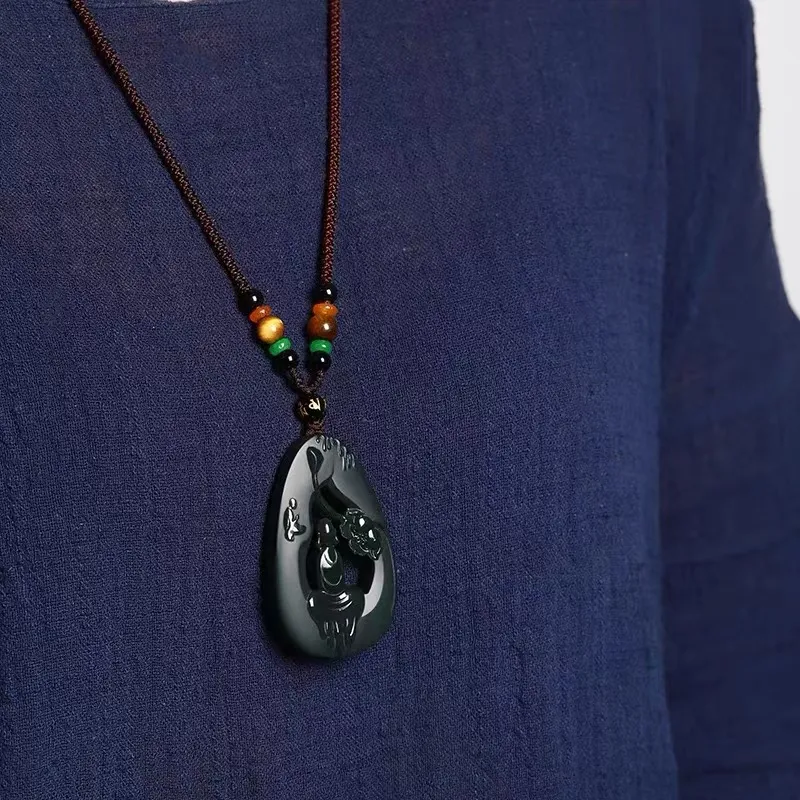 CUIYIN Pendants Green Jade Unisex-1