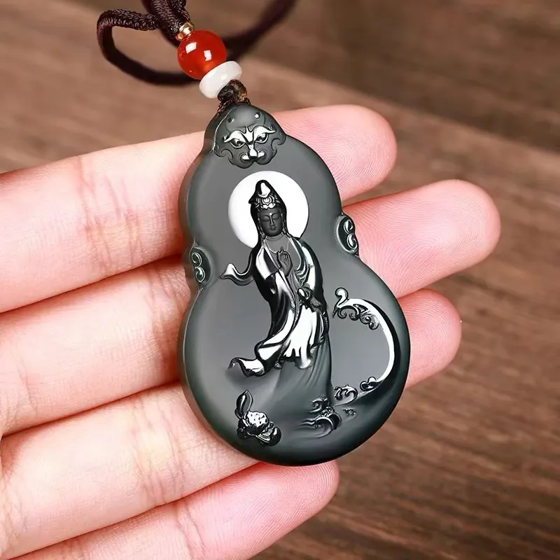 CUIYIN Hetian Jade Pendants Green Jade Unisex-3