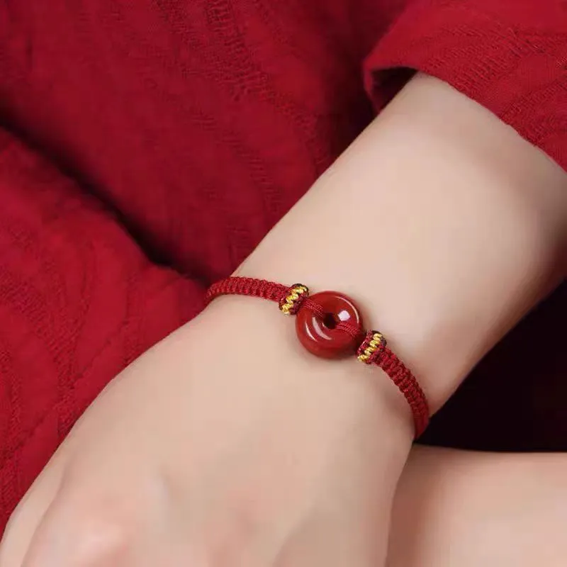 CUIYIN Cinnabar Bracelets Unisex-4