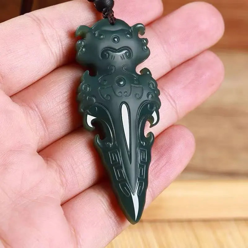 CUIYIN Pendants Green Jade Unisex-2