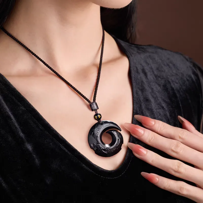 CUIYIN Obsidian Pendants Unisex-6