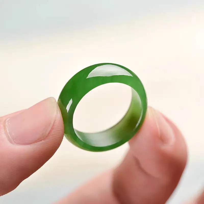 CUIYIN Hetian Jade Rings Jasper Unisex-4