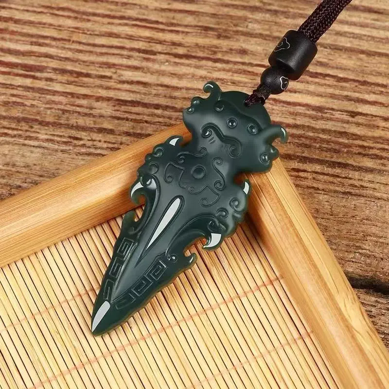 CUIYIN Pendants Green Jade Unisex-3