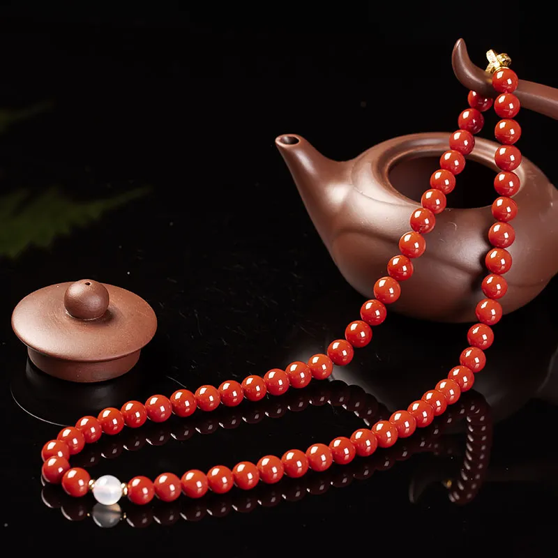 Execute The Blessing Southern Red Agate Necklaces Unisex-4