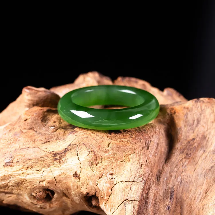 Execute The Blessing Hetian Jade Rings Jasper Unisex-4