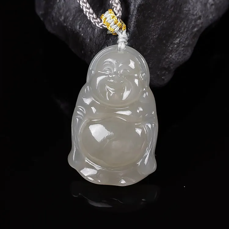 Execute The Blessing Hetian Jade Pendants Smoky Purple Unisex-3
