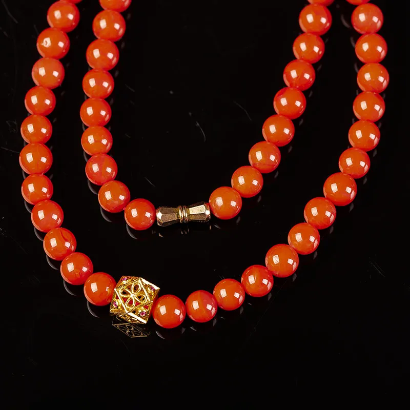 Execute The Blessing Southern Red Agate Necklaces Unisex-4