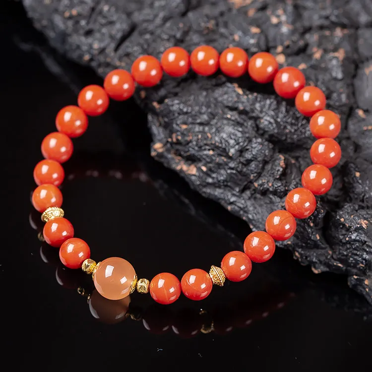 Execute The Blessing Southern Red Agate Bracelets Unisex-3