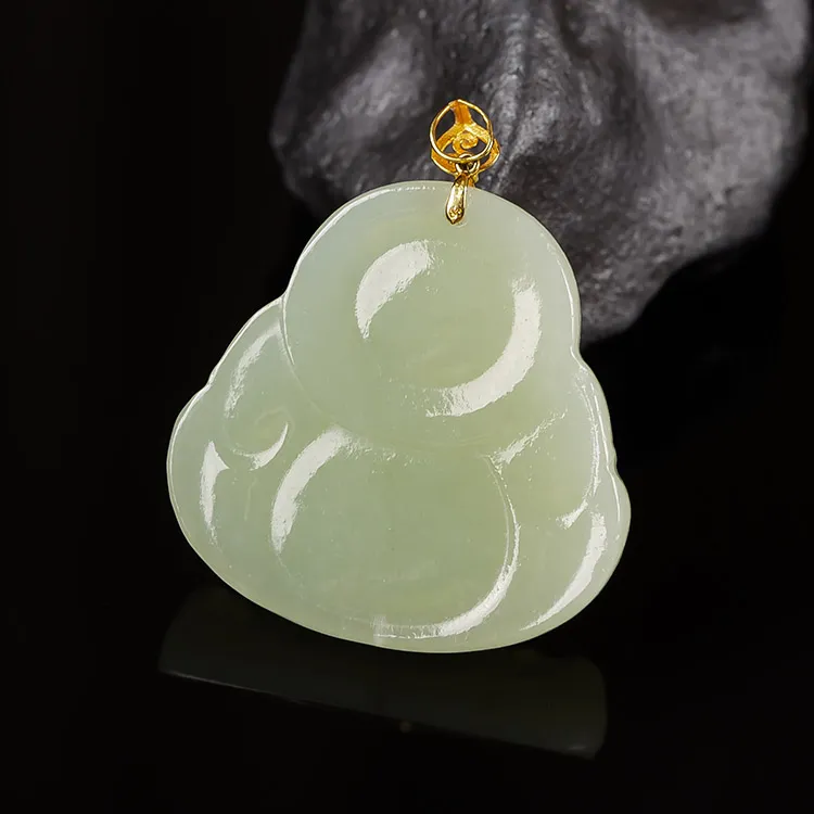 Execute The Blessing Hetian Jade Pendants Yellow Jade Unisex-3