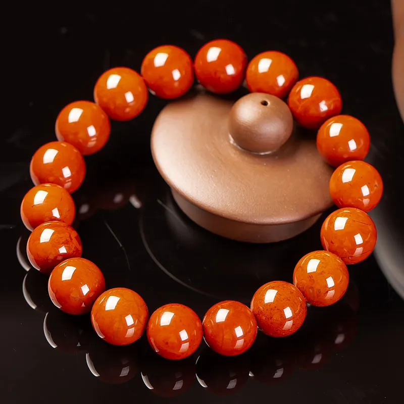 Execute The Blessing Southern Red Agate Jade Bracelets Unisex Red-2