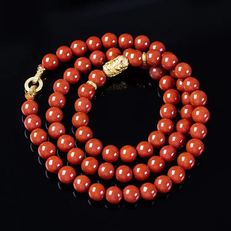Execute The Blessing Southern Red Agate Necklaces Unisex-3