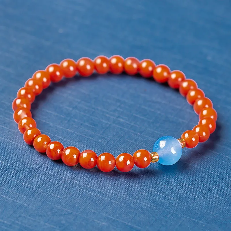 Execute The Blessing Southern Red Agate Jade Bracelets Unisex-4