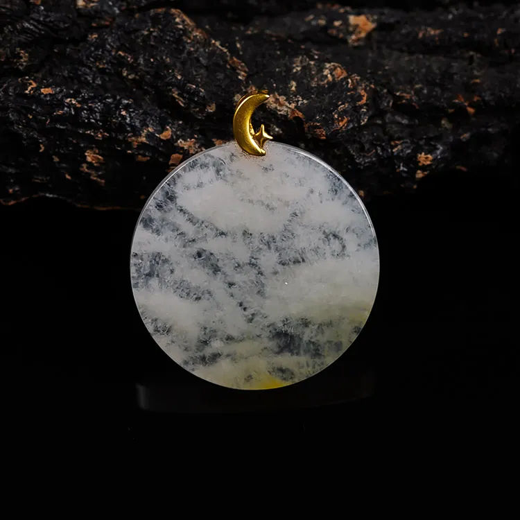 Execute The Blessing Ice Type Jadeite Pendants Unisex-3