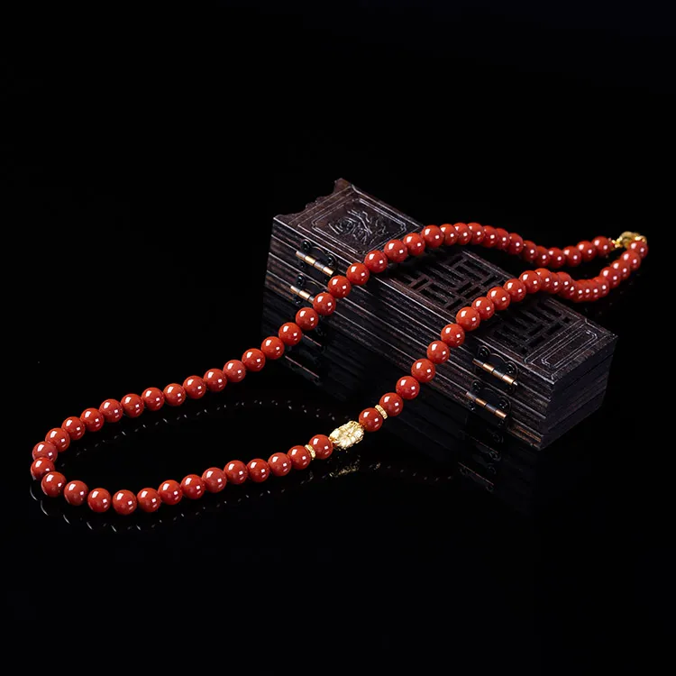 Execute The Blessing Southern Red Agate Necklaces Unisex-2