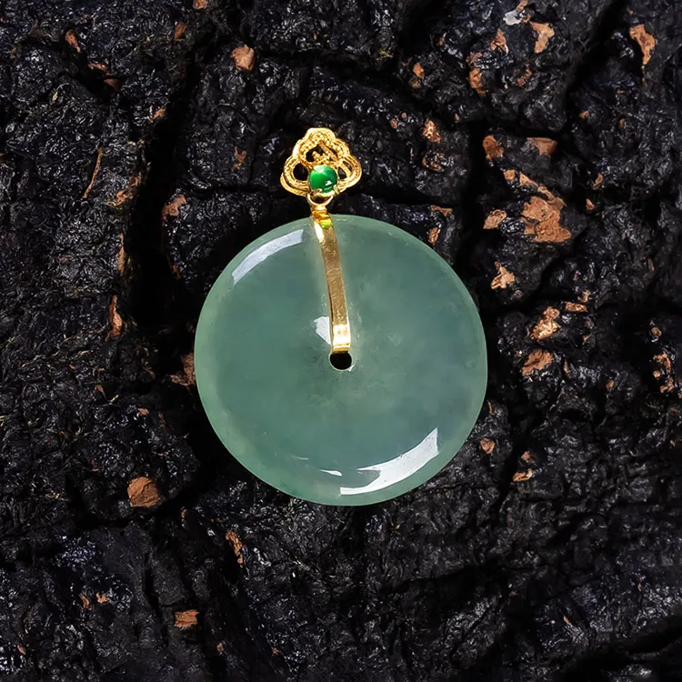 Execute The Blessing Ice Type Jadeite Pendants Unisex-4