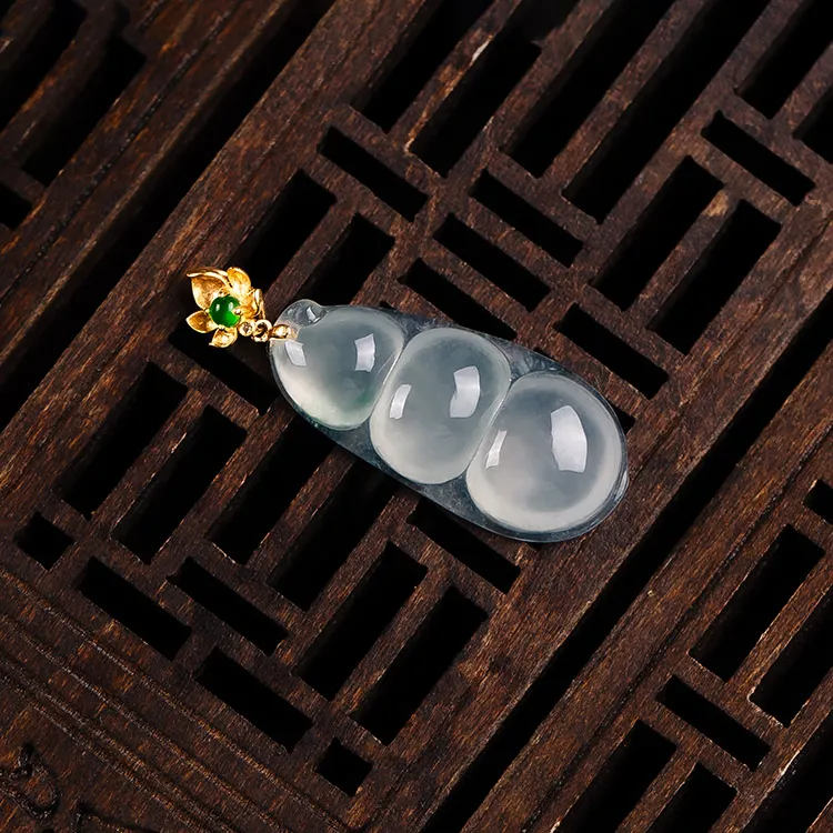 Execute The Blessing Ice Type Jadeite Pendants Unisex-2