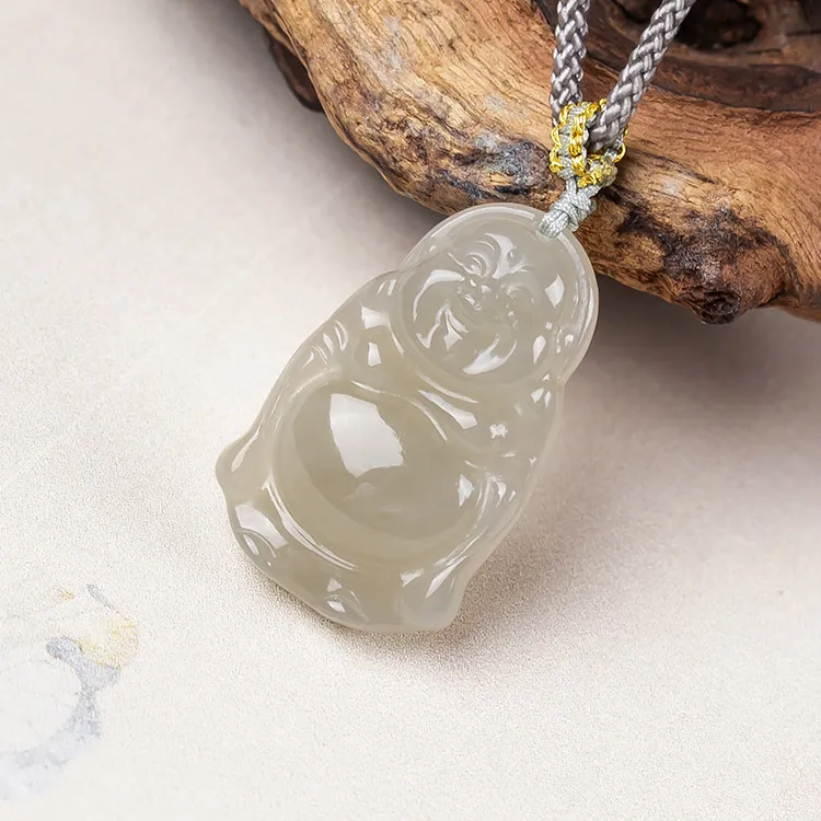 Execute The Blessing Hetian Jade Pendants Smoky Purple Unisex-2