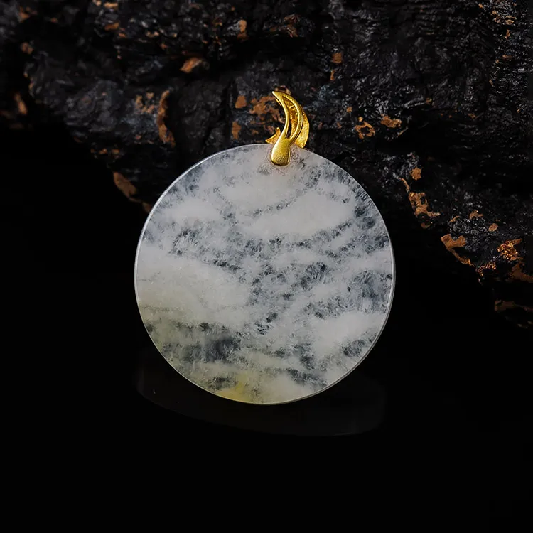 Execute The Blessing Ice Type Jadeite Pendants Unisex-2