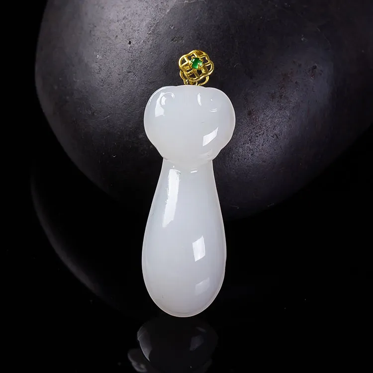 Execute The Blessing Hetian Jade Pendants White Jade Unisex-1