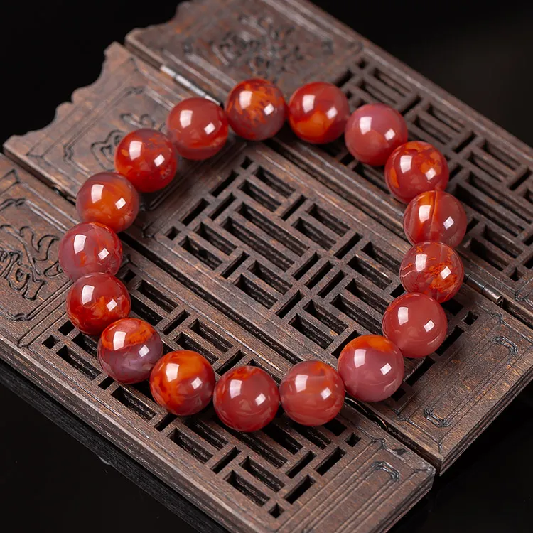 Execute The Blessing Southern Red Agate Fine Jade Bracelets Unisex-1