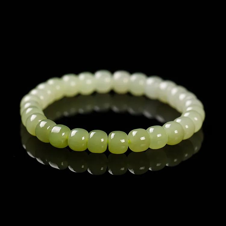 Execute The Blessing Hetian Jade Bracelets Yellow Jade Unisex-4