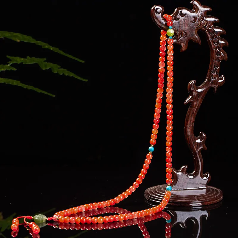 Execute The Blessing Southern Red Agate Necklaces Unisex-2