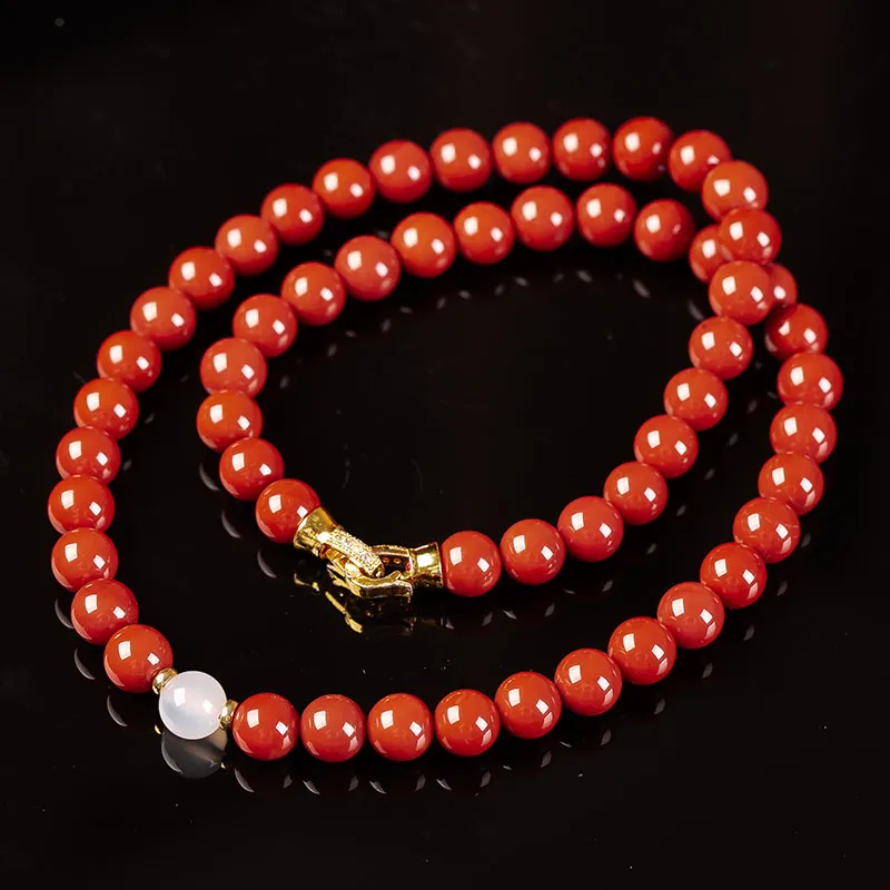 Execute The Blessing Southern Red Agate Necklaces Unisex-2