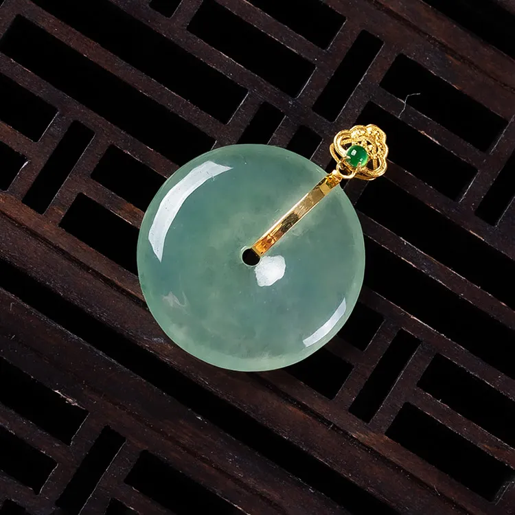 Execute The Blessing Ice Type Jadeite Pendants Unisex-2
