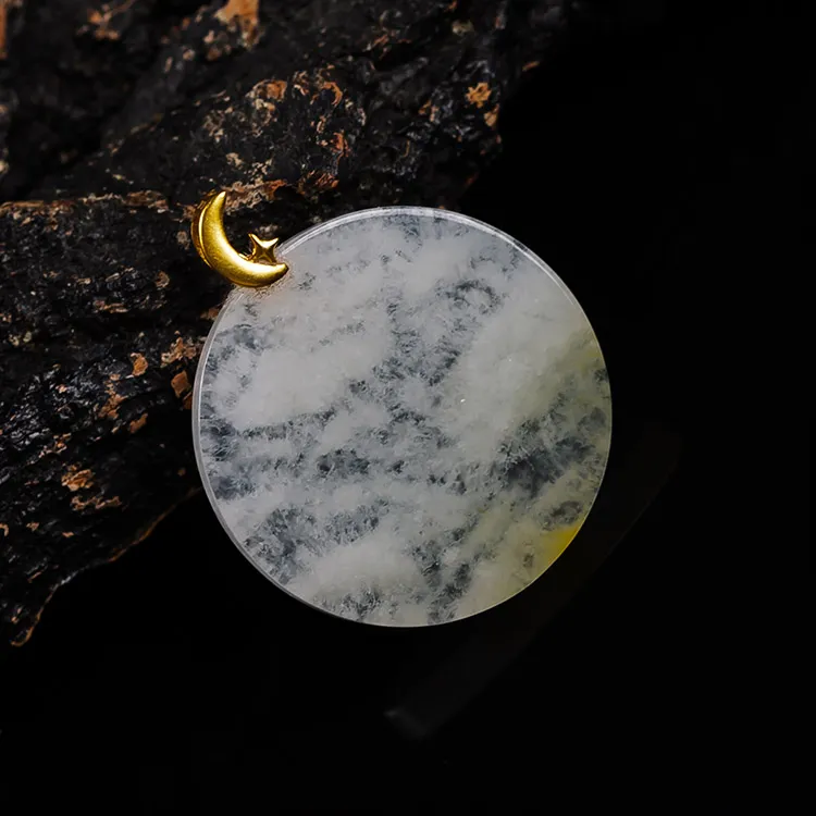 Execute The Blessing Ice Type Jadeite Pendants Unisex-4