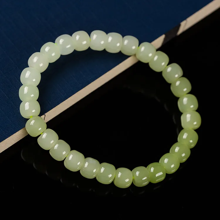 Execute The Blessing Hetian Jade Bracelets Yellow Jade Unisex-3