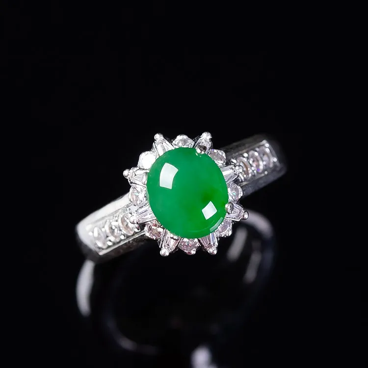 Execute The Blessing Ice Type Jadeite Rings Unisex-2