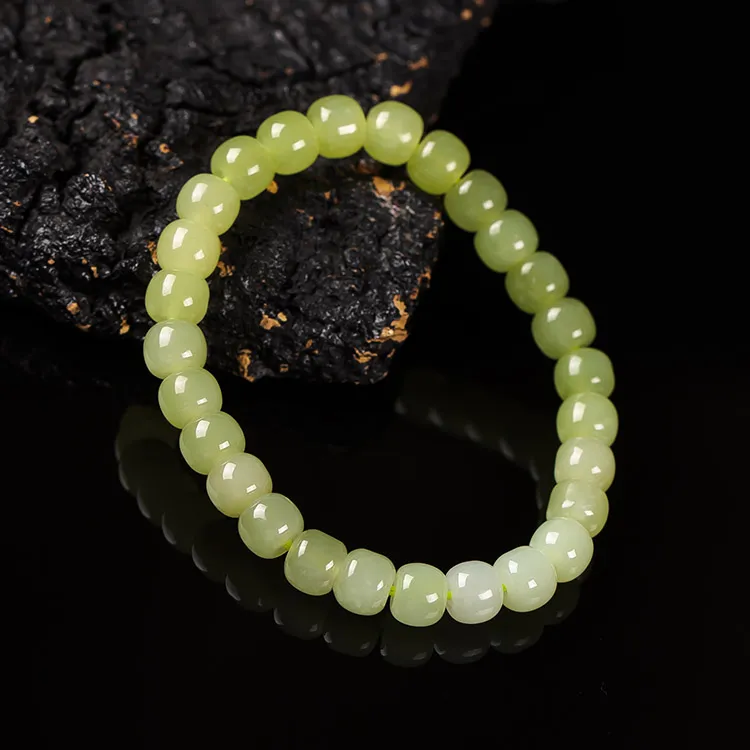 Execute The Blessing Hetian Jade Bracelets Yellow Jade Unisex-2