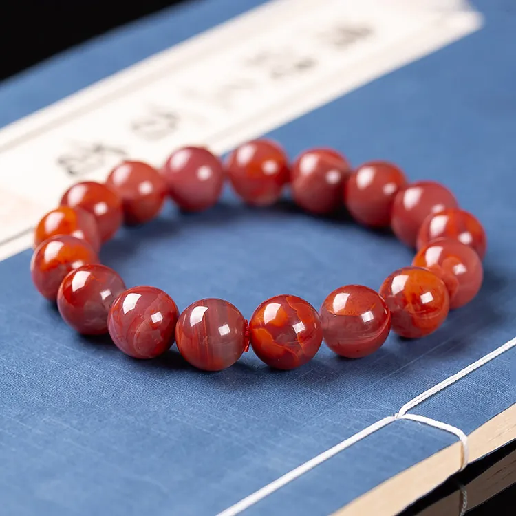 Execute The Blessing Southern Red Agate Fine Jade Bracelets Unisex-3