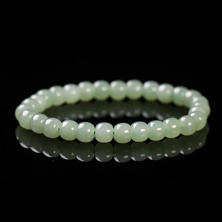 Execute The Blessing Hetian Jade Bracelets White Jade/Pale Greenish White Jade Unisex-4