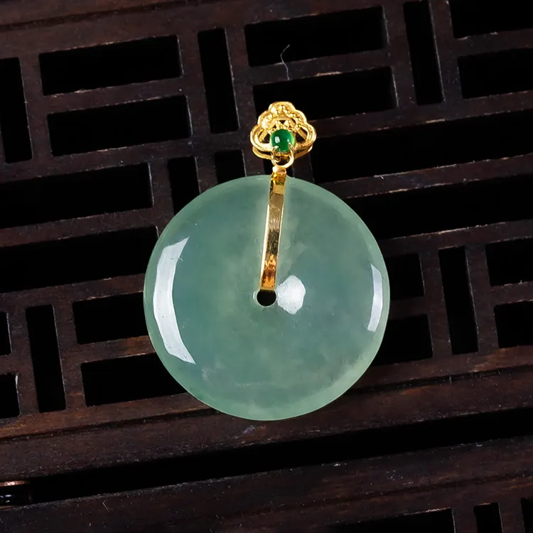 Execute The Blessing Ice Type Jadeite Pendants Unisex-3