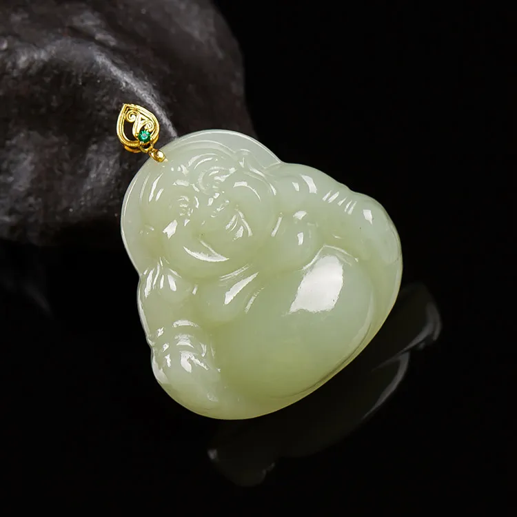 Execute The Blessing Hetian Jade Pendants Yellow Jade Unisex-2