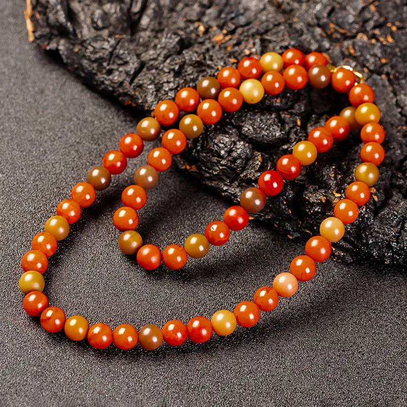 Execute The Blessing Southern Red Agate Necklaces Unisex-2