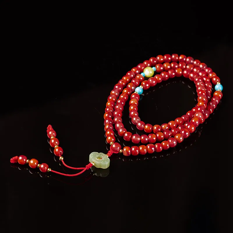 Execute The Blessing Southern Red Agate Necklaces Unisex-3