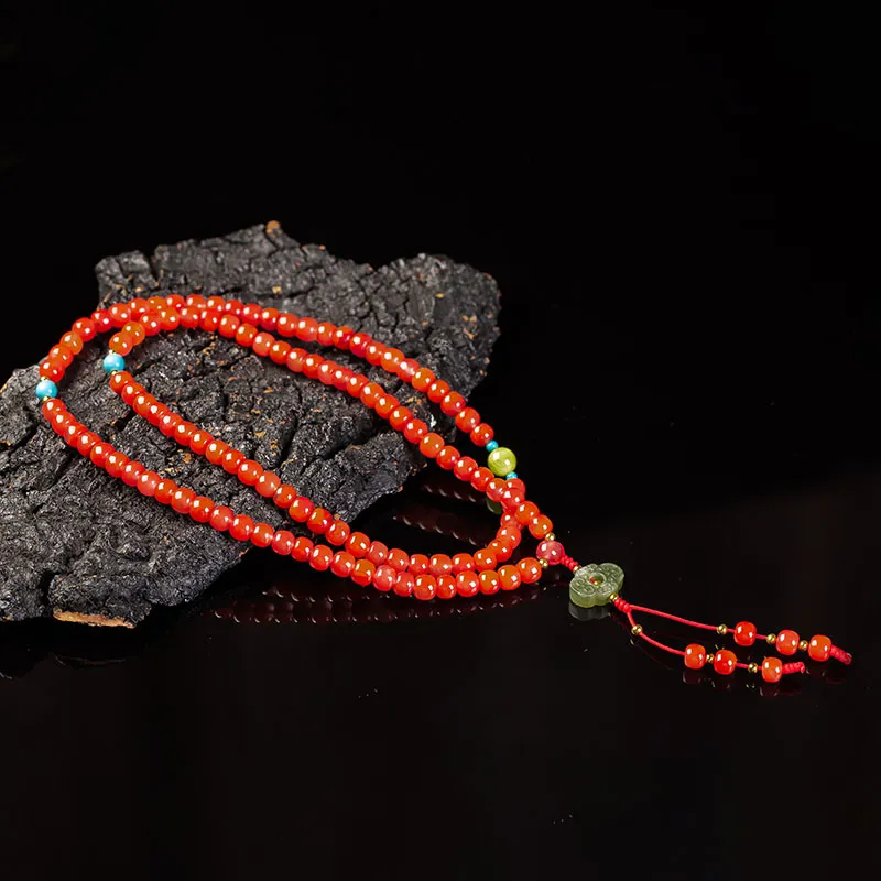 Execute The Blessing Southern Red Agate Necklaces Unisex-3