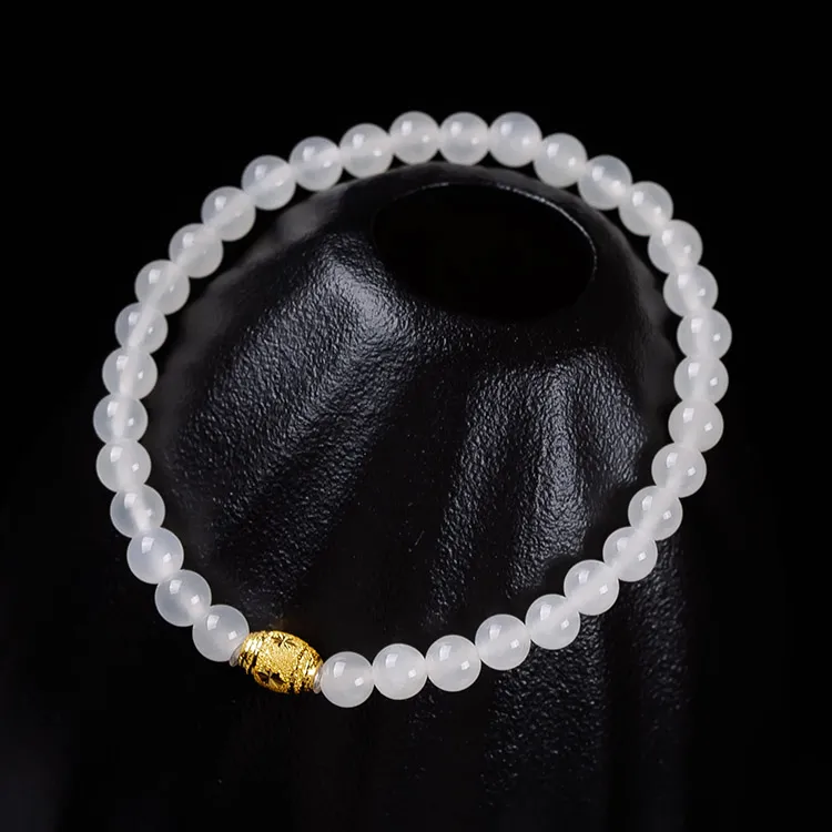 Execute The Blessing Hetian Jade Bracelets White Jade Unisex-1