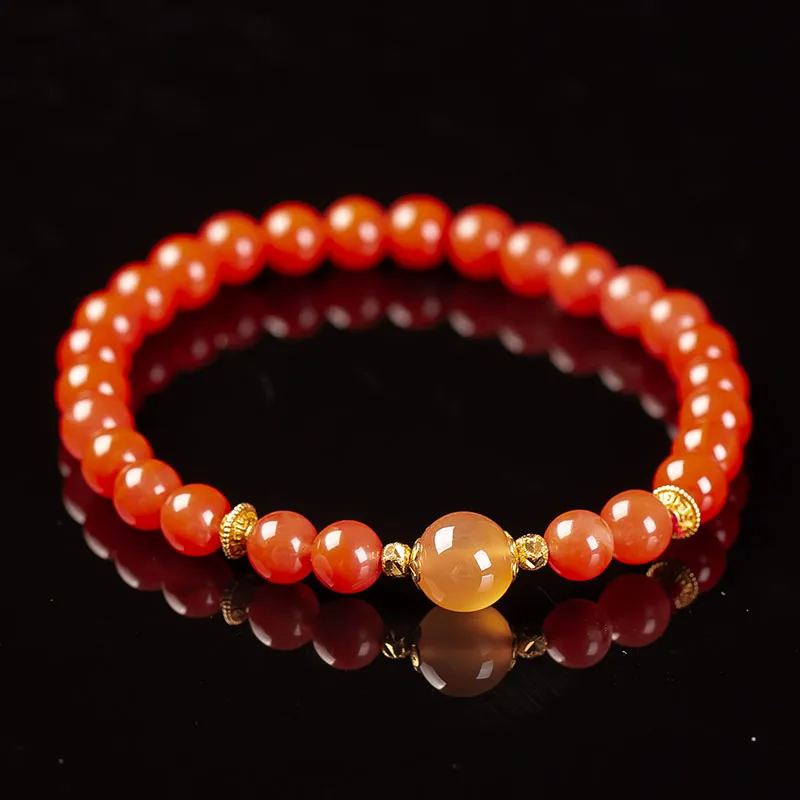 Execute The Blessing Southern Red Agate Bracelets Unisex-1