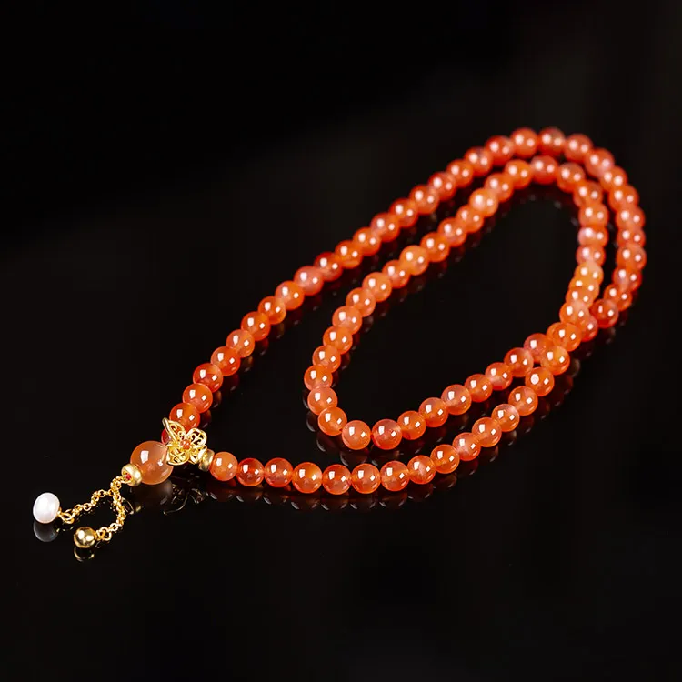 Execute The Blessing Southern Red Agate Necklaces Unisex-4