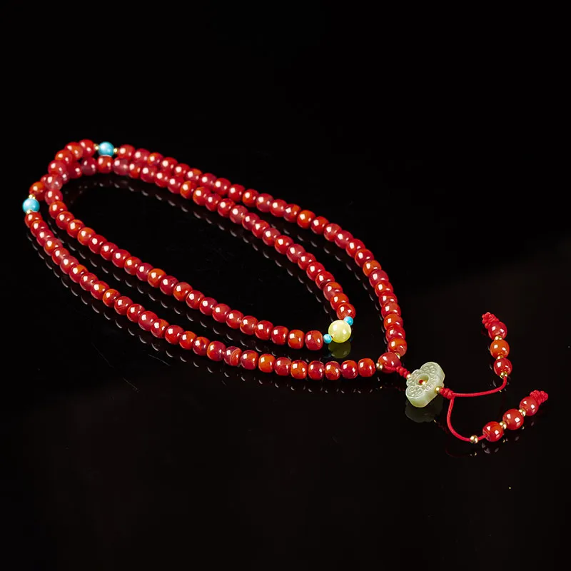 Execute The Blessing Southern Red Agate Necklaces Unisex-4